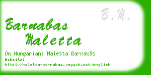 barnabas maletta business card